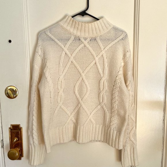 GAP Sweaters - Gap Cropped Cable Wool Blend Sweater size L